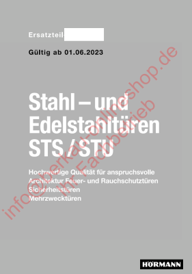 Hörmann Stahl-Edelstahltüren STS -STU Ersatzteile und Zubehör PDF-Form .